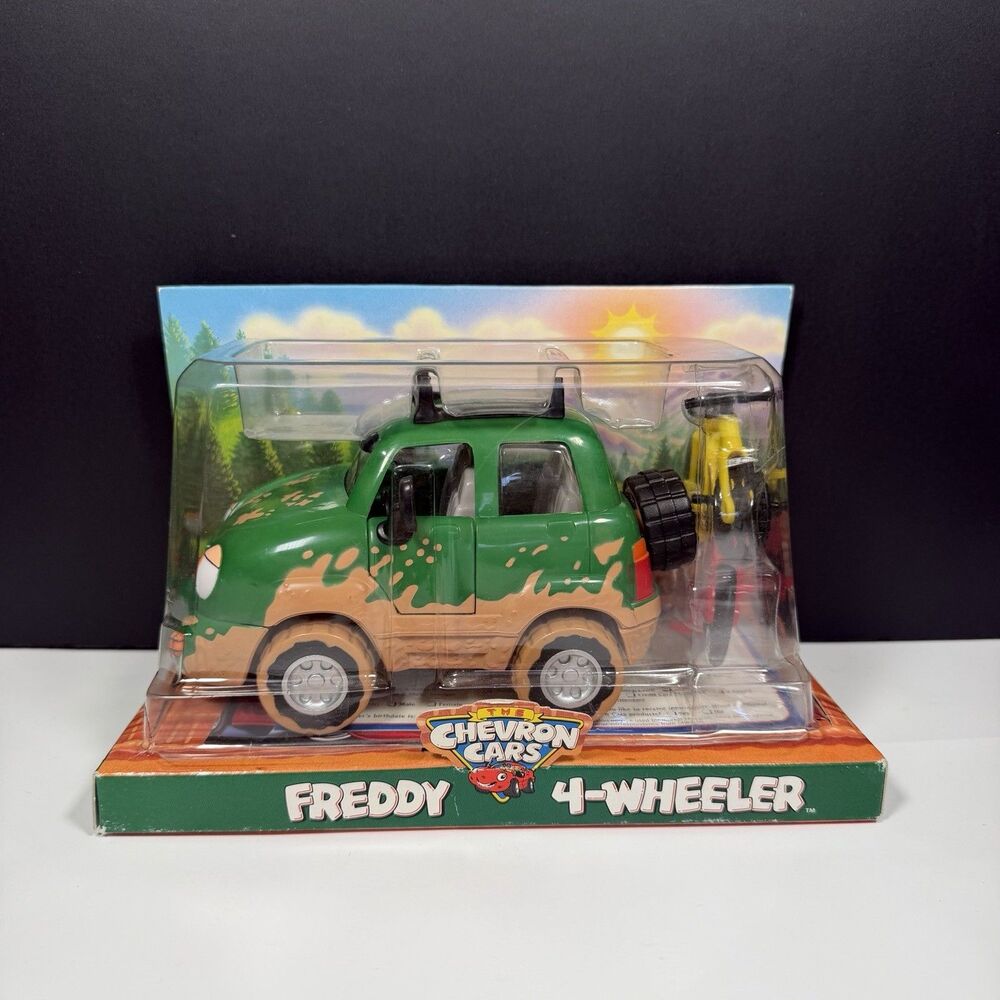 Vintage 1996 Chevron Car #4 Freddy 4-Wheeler Techron Green